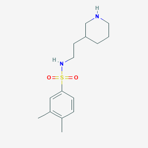 molecular formula C15H24N2O2S B7575612 3,4-dimethyl-N-(2-piperidin-3-ylethyl)benzenesulfonamide 