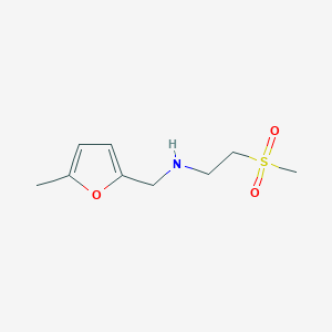 molecular formula C9H15NO3S B7575638 N-[(5-methylfuran-2-yl)methyl]-2-methylsulfonylethanamine 