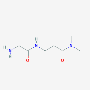 molecular formula C7H15N3O2 B7575646 3-[(2-aminoacetyl)amino]-N,N-dimethylpropanamide 