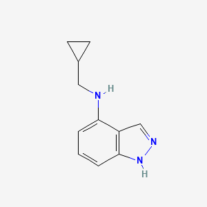 molecular formula C11H13N3 B7575706 N-(cyclopropylmethyl)-1H-indazol-4-amine 