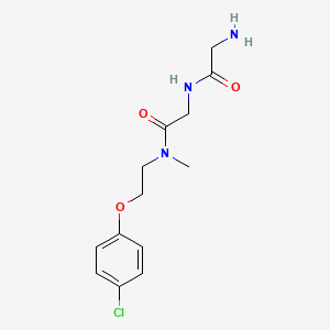 molecular formula C13H18ClN3O3 B7575717 2-amino-N-[2-[2-(4-chlorophenoxy)ethyl-methylamino]-2-oxoethyl]acetamide 