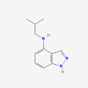 molecular formula C11H15N3 B7575724 N-(2-methylpropyl)-1H-indazol-4-amine 