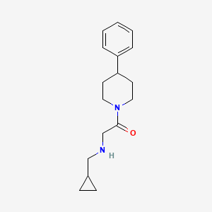 molecular formula C17H24N2O B7575735 2-(Cyclopropylmethylamino)-1-(4-phenylpiperidin-1-yl)ethanone 