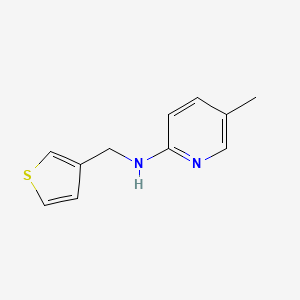 molecular formula C11H12N2S B7575738 5-methyl-N-(thiophen-3-ylmethyl)pyridin-2-amine 