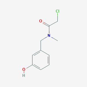 molecular formula C10H12ClNO2 B7575763 2-chloro-N-[(3-hydroxyphenyl)methyl]-N-methylacetamide 