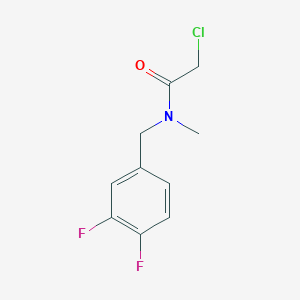 molecular formula C10H10ClF2NO B7575772 2-chloro-N-[(3,4-difluorophenyl)methyl]-N-methylacetamide 