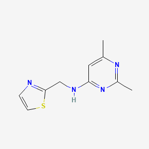 molecular formula C10H12N4S B7575787 2,6-dimethyl-N-(1,3-thiazol-2-ylmethyl)pyrimidin-4-amine 