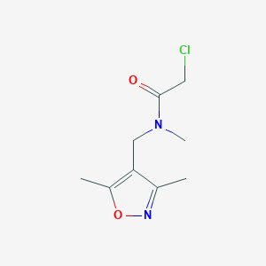 molecular formula C9H13ClN2O2 B7575801 2-chloro-N-[(3,5-dimethyl-1,2-oxazol-4-yl)methyl]-N-methylacetamide 