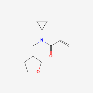 molecular formula C11H17NO2 B7575813 N-cyclopropyl-N-(oxolan-3-ylmethyl)prop-2-enamide 