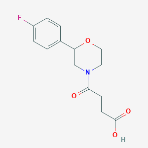 molecular formula C14H16FNO4 B7575827 4-[2-(4-Fluorophenyl)morpholin-4-yl]-4-oxobutanoic acid 