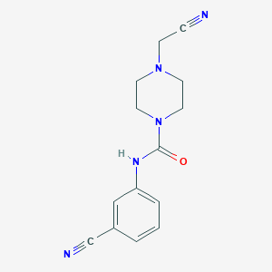 molecular formula C14H15N5O B7575846 4-(cyanomethyl)-N-(3-cyanophenyl)piperazine-1-carboxamide 