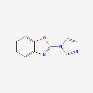 molecular formula C10H7N3O B7575880 2-(1-咪唑基)苯并噁唑 