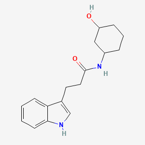 molecular formula C17H22N2O2 B7575893 N-(3-hydroxycyclohexyl)-3-(1H-indol-3-yl)propanamide 