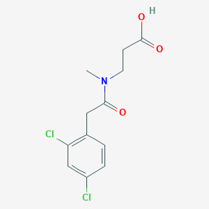molecular formula C12H13Cl2NO3 B7575913 3-[[2-(2,4-Dichlorophenyl)acetyl]-methylamino]propanoic acid 