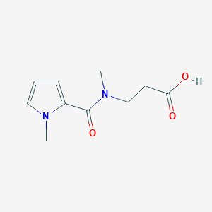 molecular formula C10H14N2O3 B7575977 3-[Methyl-(1-methylpyrrole-2-carbonyl)amino]propanoic acid 
