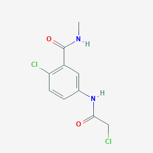 molecular formula C10H10Cl2N2O2 B7576063 2-chloro-5-[(2-chloroacetyl)amino]-N-methylbenzamide 