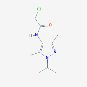 molecular formula C10H16ClN3O B7576071 2-chloro-N-(3,5-dimethyl-1-propan-2-ylpyrazol-4-yl)acetamide 