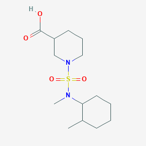 molecular formula C14H26N2O4S B7576076 1-[Methyl-(2-methylcyclohexyl)sulfamoyl]piperidine-3-carboxylic acid 