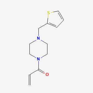 molecular formula C12H16N2OS B7576111 1-[4-(Thiophen-2-ylmethyl)piperazin-1-yl]prop-2-en-1-one 
