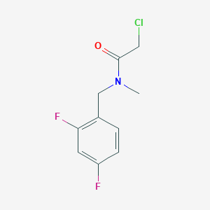 molecular formula C10H10ClF2NO B7576116 2-chloro-N-[(2,4-difluorophenyl)methyl]-N-methylacetamide 