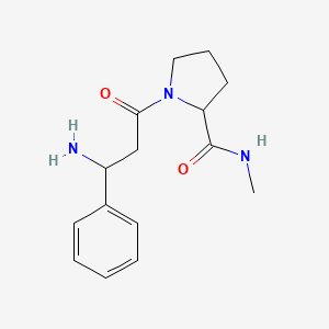 molecular formula C15H21N3O2 B7576130 1-(3-amino-3-phenylpropanoyl)-N-methylpyrrolidine-2-carboxamide 