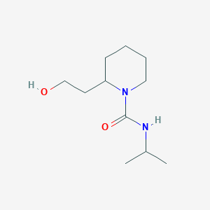molecular formula C11H22N2O2 B7576149 2-(2-hydroxyethyl)-N-propan-2-ylpiperidine-1-carboxamide 