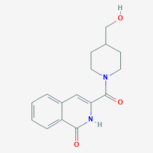 molecular formula C16H18N2O3 B7576171 3-[4-(hydroxymethyl)piperidine-1-carbonyl]-2H-isoquinolin-1-one 