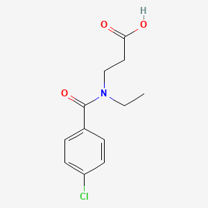 molecular formula C12H14ClNO3 B7576179 3-[(4-Chlorobenzoyl)-ethylamino]propanoic acid 