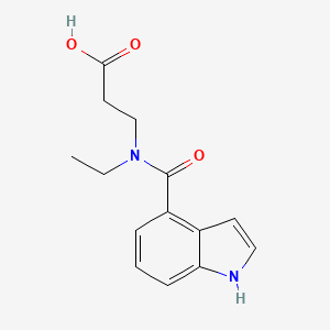 molecular formula C14H16N2O3 B7576181 3-[ethyl(1H-indole-4-carbonyl)amino]propanoic acid 