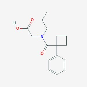 molecular formula C16H21NO3 B7576188 2-[(1-Phenylcyclobutanecarbonyl)-propylamino]acetic acid 