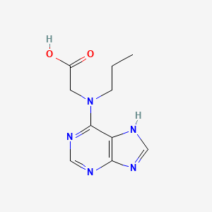 molecular formula C10H13N5O2 B7576191 2-[propyl(7H-purin-6-yl)amino]acetic acid 