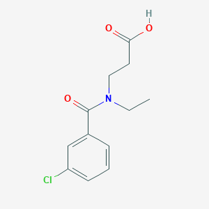 molecular formula C12H14ClNO3 B7576197 3-[(3-Chlorobenzoyl)-ethylamino]propanoic acid 