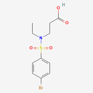 molecular formula C11H14BrNO4S B7576202 3-[(4-Bromophenyl)sulfonyl-ethylamino]propanoic acid 