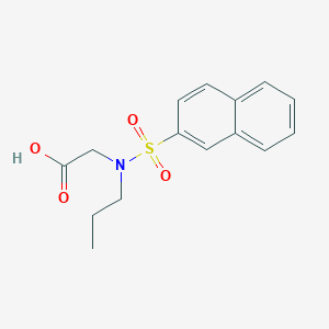molecular formula C15H17NO4S B7576206 2-[Naphthalen-2-ylsulfonyl(propyl)amino]acetic acid 