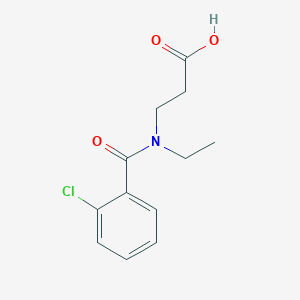 molecular formula C12H14ClNO3 B7576213 3-[(2-Chlorobenzoyl)-ethylamino]propanoic acid 