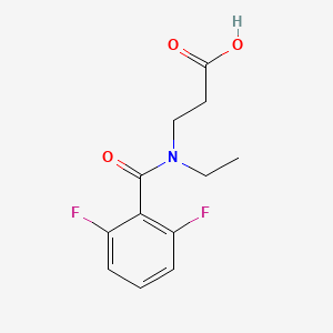 molecular formula C12H13F2NO3 B7576255 3-[(2,6-Difluorobenzoyl)-ethylamino]propanoic acid 