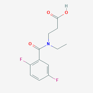 molecular formula C12H13F2NO3 B7576256 3-[(2,5-Difluorobenzoyl)-ethylamino]propanoic acid 