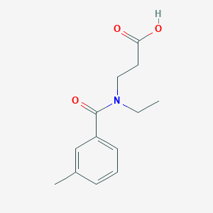 molecular formula C13H17NO3 B7576285 3-[Ethyl-(3-methylbenzoyl)amino]propanoic acid 