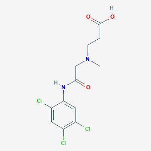 molecular formula C12H13Cl3N2O3 B7576294 3-[Methyl-[2-oxo-2-(2,4,5-trichloroanilino)ethyl]amino]propanoic acid 