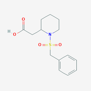 molecular formula C14H19NO4S B7576351 2-(1-Benzylsulfonylpiperidin-2-yl)acetic acid 