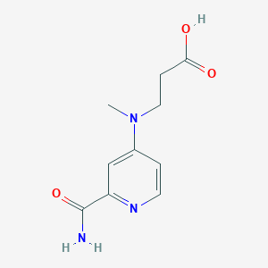 molecular formula C10H13N3O3 B7576356 3-[(2-Carbamoylpyridin-4-yl)-methylamino]propanoic acid 