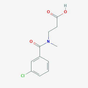 molecular formula C11H12ClNO3 B7576383 3-[(3-Chlorobenzoyl)-methylamino]propanoic acid 