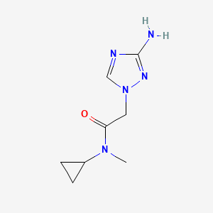 molecular formula C8H13N5O B7576403 2-(3-amino-1H-1,2,4-triazol-1-yl)-N-cyclopropyl-N-methylacetamide 