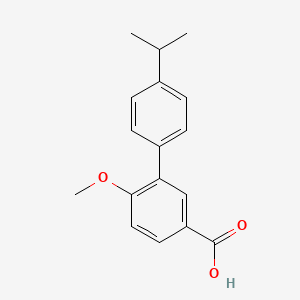 molecular formula C17H18O3 B7576514 4-Methoxy-3-(4-propan-2-ylphenyl)benzoic acid 