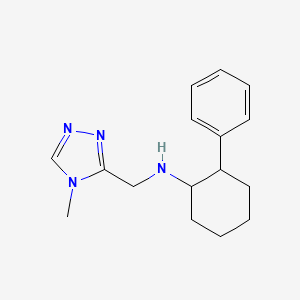 molecular formula C16H22N4 B7576548 N-[(4-methyl-1,2,4-triazol-3-yl)methyl]-2-phenylcyclohexan-1-amine 