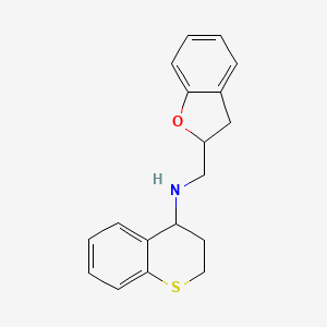 molecular formula C18H19NOS B7576556 N-(2,3-dihydro-1-benzofuran-2-ylmethyl)-3,4-dihydro-2H-thiochromen-4-amine 