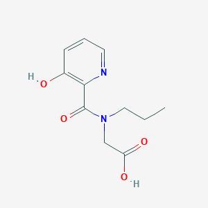 molecular formula C11H14N2O4 B7576566 2-[(3-Hydroxypyridine-2-carbonyl)-propylamino]acetic acid 