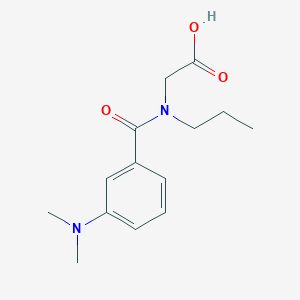 molecular formula C14H20N2O3 B7576594 2-[[3-(Dimethylamino)benzoyl]-propylamino]acetic acid 