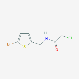 molecular formula C7H7BrClNOS B7576629 N-((5-Bromothiophen-2-yl)methyl)-2-chloroacetamide 