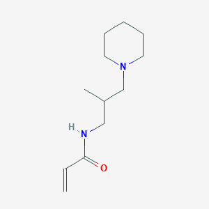 molecular formula C12H22N2O B7576672 N-[2-methyl-3-(piperidin-1-yl)propyl]prop-2-enamide 
